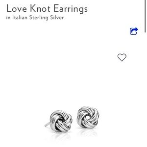 Silver love Knot Earrings